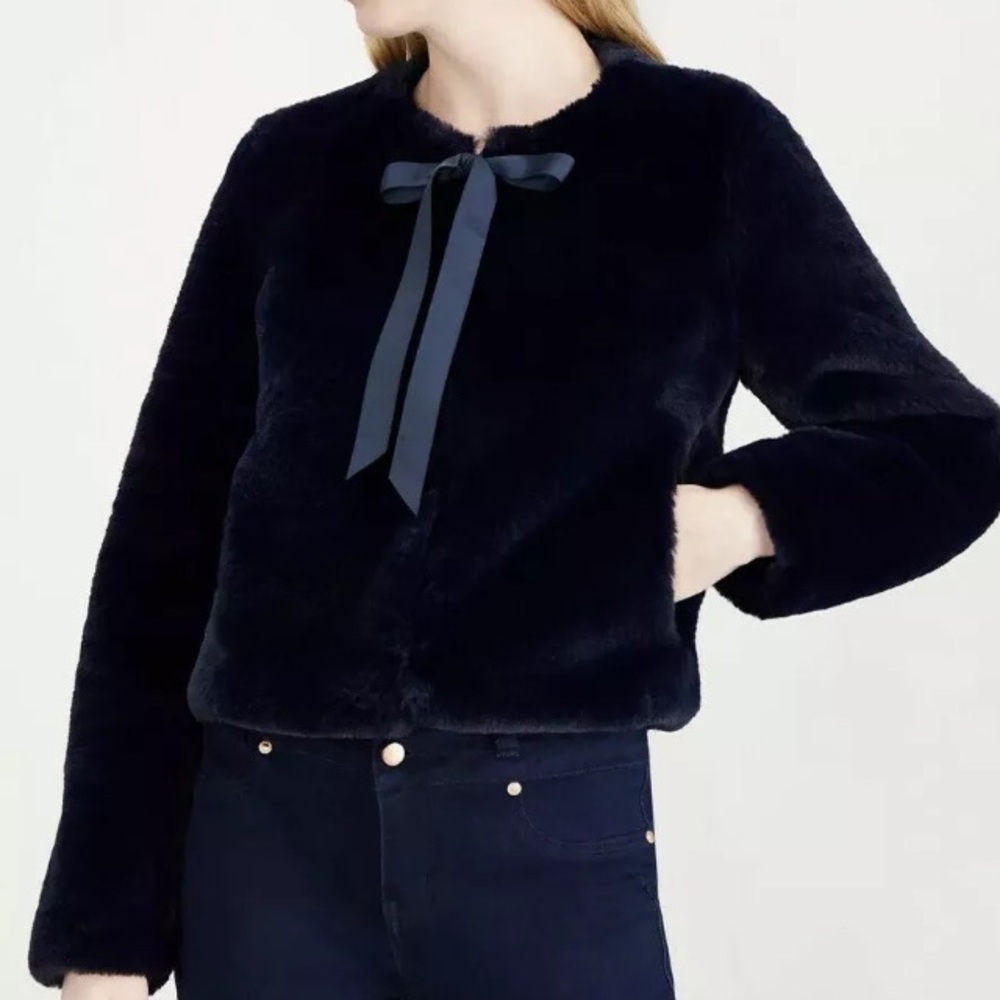 Maison Jules Midnight Reversible Fuzzy Jacket - M